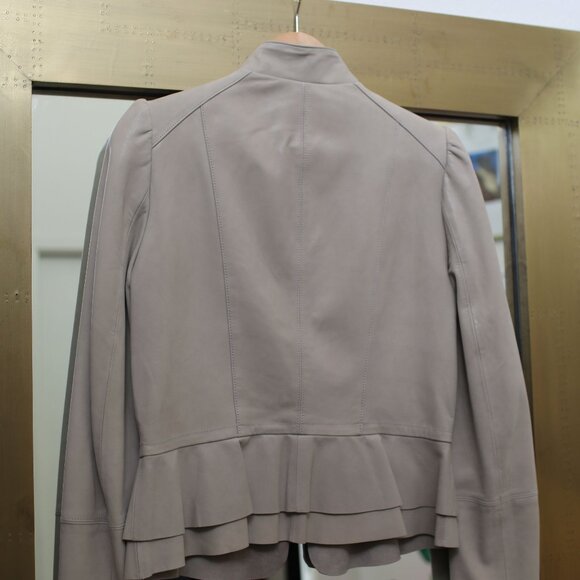 Leather Evening Jacket by White House Black Market - Size S - Picture 6 of 11